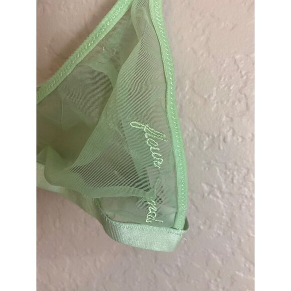 Fleur Du Mal Women's Green Mesh Wireless Balconette Bra - A1 - Picture 2 of 12